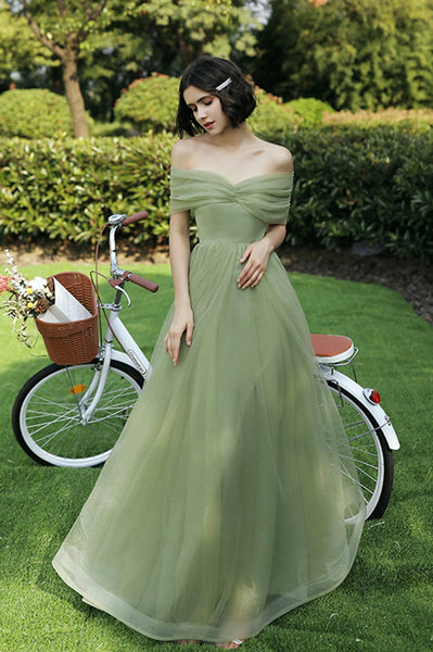 green tulle prom dress Long Dresses, A-Line Evening Dresses HZ0429 1x Women Dress SIZE:32/32 BD105 Flare Maxi Dress Malaysia