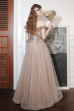 Off the Shoulder Beading Long Prom Dresses, A-Line Evening Dresses HZ0429
