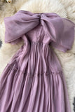 Purple Tulle Short Dress, A-Line Fashion Dress HZ0429