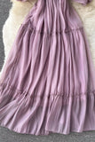 Purple Tulle Short Dress, A-Line Fashion Dress HZ0429