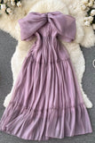 Purple Tulle Short Dress, A-Line Fashion Dress HZ0429