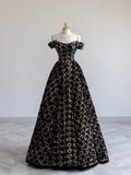 Stylish Sequins Long Prom Dress, Off Shoulder Evening Party Dress HZ0429