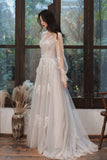 Lovely Lace Long A-Line Formal Dress, Long Sleeve Evening Dress HZ0429
