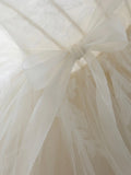 Light Champagne Ball Gown Tulle Sweetheart Long Prom Dress, Beautiful Formal Dress Sweet 16 Dress HZ0429